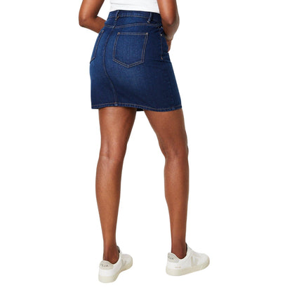 Indigo - Back - Dorothy Perkins Womens-Ladies Denim Mini Skirt