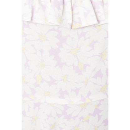Ivory - Side - Dorothy Perkins Womens-Ladies Floral Frill Neck Midi Dress