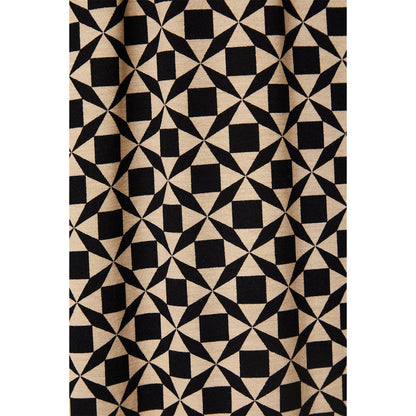 Black-Cream - Lifestyle - Dorothy Perkins Womens-Ladies Geometric Ruched Midi Dress