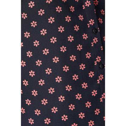 Black - Side - Dorothy Perkins Womens-Ladies Ditsy Print Button Front Shell Top