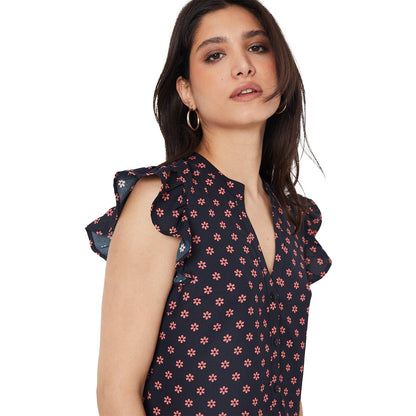 Black - Lifestyle - Dorothy Perkins Womens-Ladies Ditsy Print Button Front Shell Top