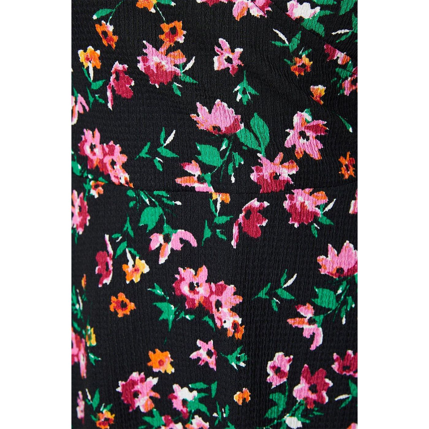 Multicoloured - Side - Dorothy Perkins Womens-Ladies Wrap Puff Sleeve Top