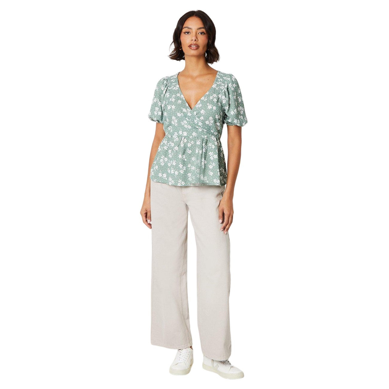 Sage - Lifestyle - Dorothy Perkins Womens-Ladies Ditsy Print Wrap Top