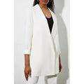 White - Side - Dorothy Perkins Womens-Ladies Double-Breasted Tall Blazer