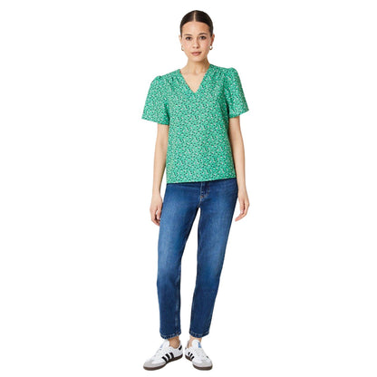 Green - Lifestyle - Dorothy Perkins Womens-Ladies Abstract Gathered Top