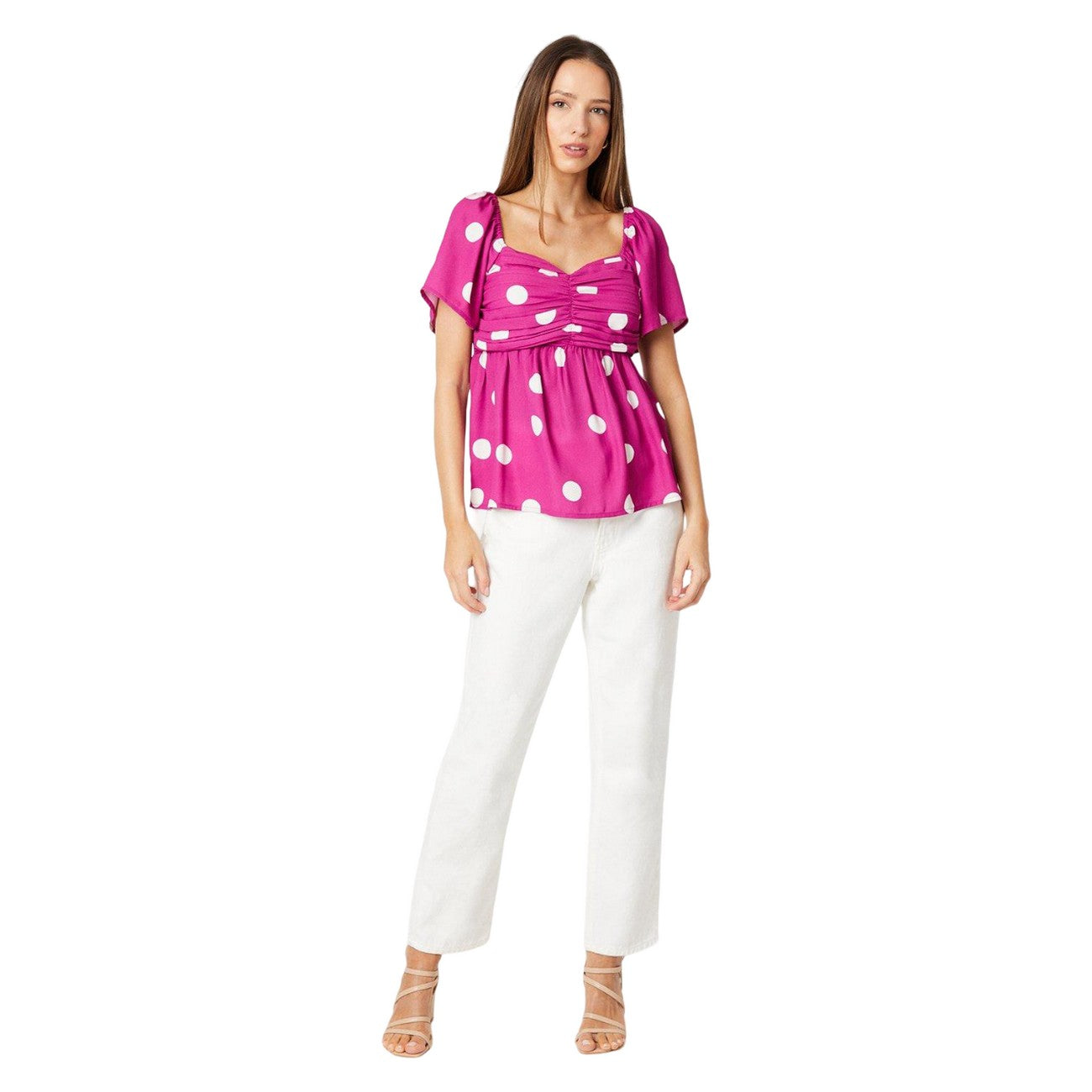 Purple - Lifestyle - Dorothy Perkins Womens-Ladies Spotted Pintuck Blouse