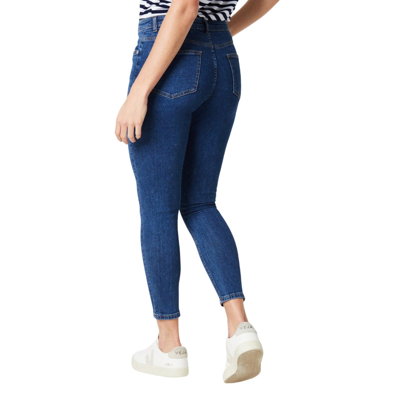 Mid Wash - Back - Dorothy Perkins Womens-Ladies Stretch Petite Skinny Jeans