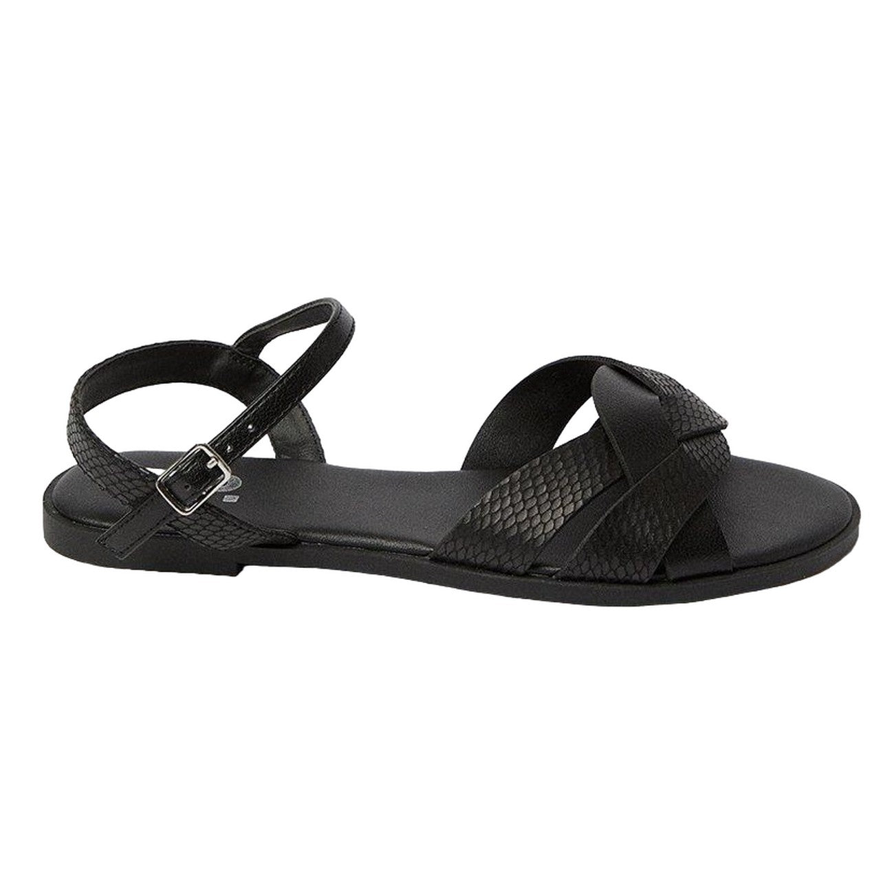 Black - Back - Dorothy Perkins Womens-Ladies Fara Weave Flat Heel Sandals