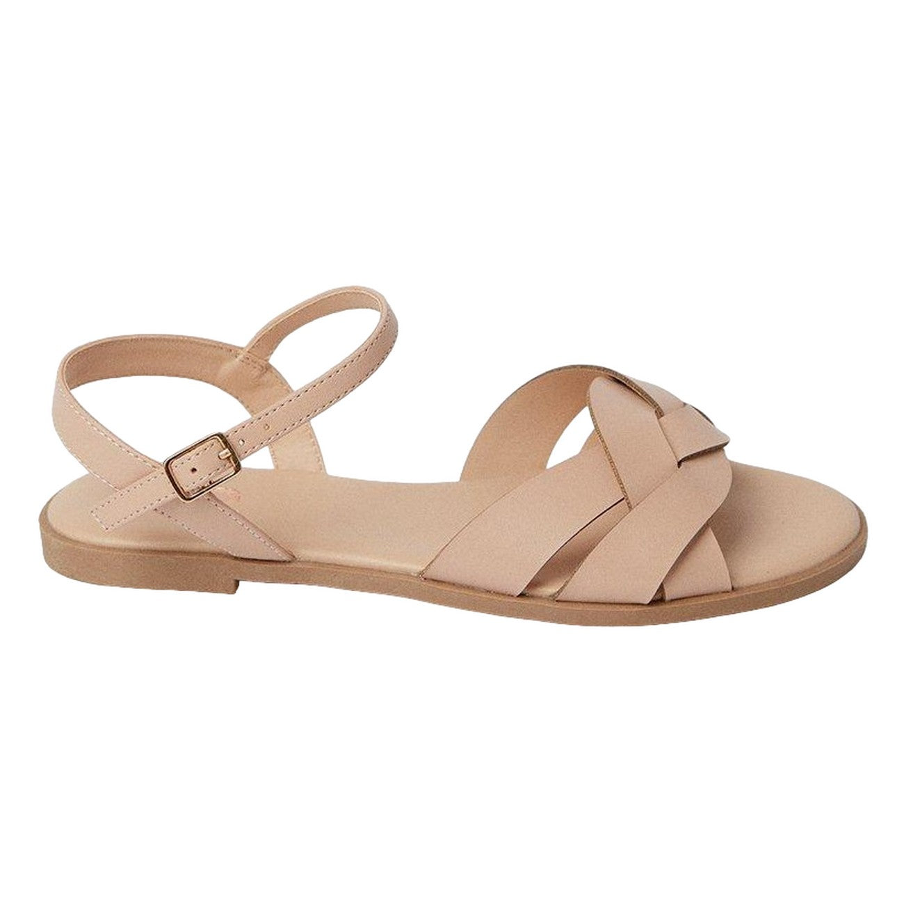 Blush - Back - Dorothy Perkins Womens-Ladies Fara Weave Flat Heel Sandals