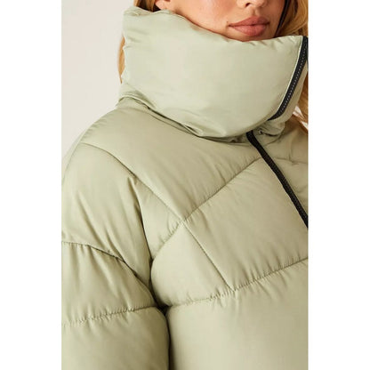 Sage - Side - Dorothy Perkins Womens-Ladies Longline Padded Maternity Coat