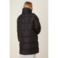 Black - Back - Dorothy Perkins Womens-Ladies Longline Padded Maternity Coat