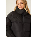 Black - Pack Shot - Dorothy Perkins Womens-Ladies Longline Padded Maternity Coat