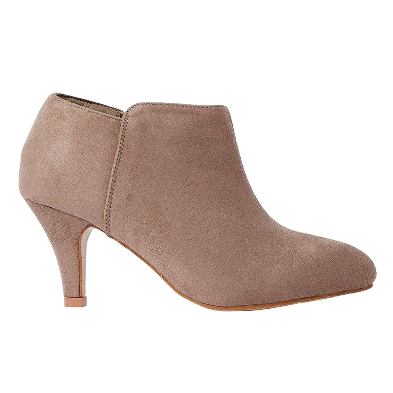 Taupe - Back - Dorothy Perkins Womens-Ladies Arlo Kitten Heel Boots