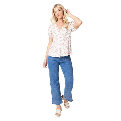 Ivory - Lifestyle - Dorothy Perkins Womens-Ladies Button Through Short-Sleeved Blouse