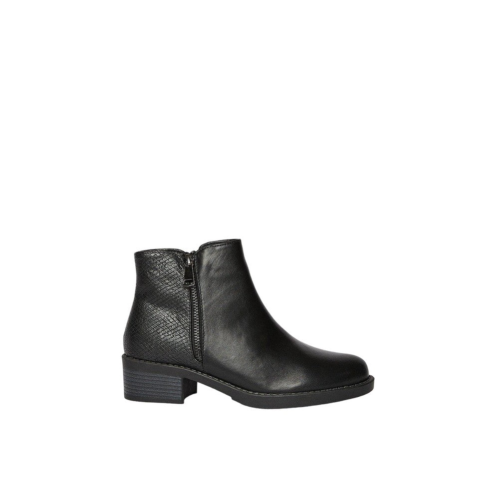 Black - Back - Dorothy Perkins Womens-Ladies Amethyst Side Zip Ankle Boots