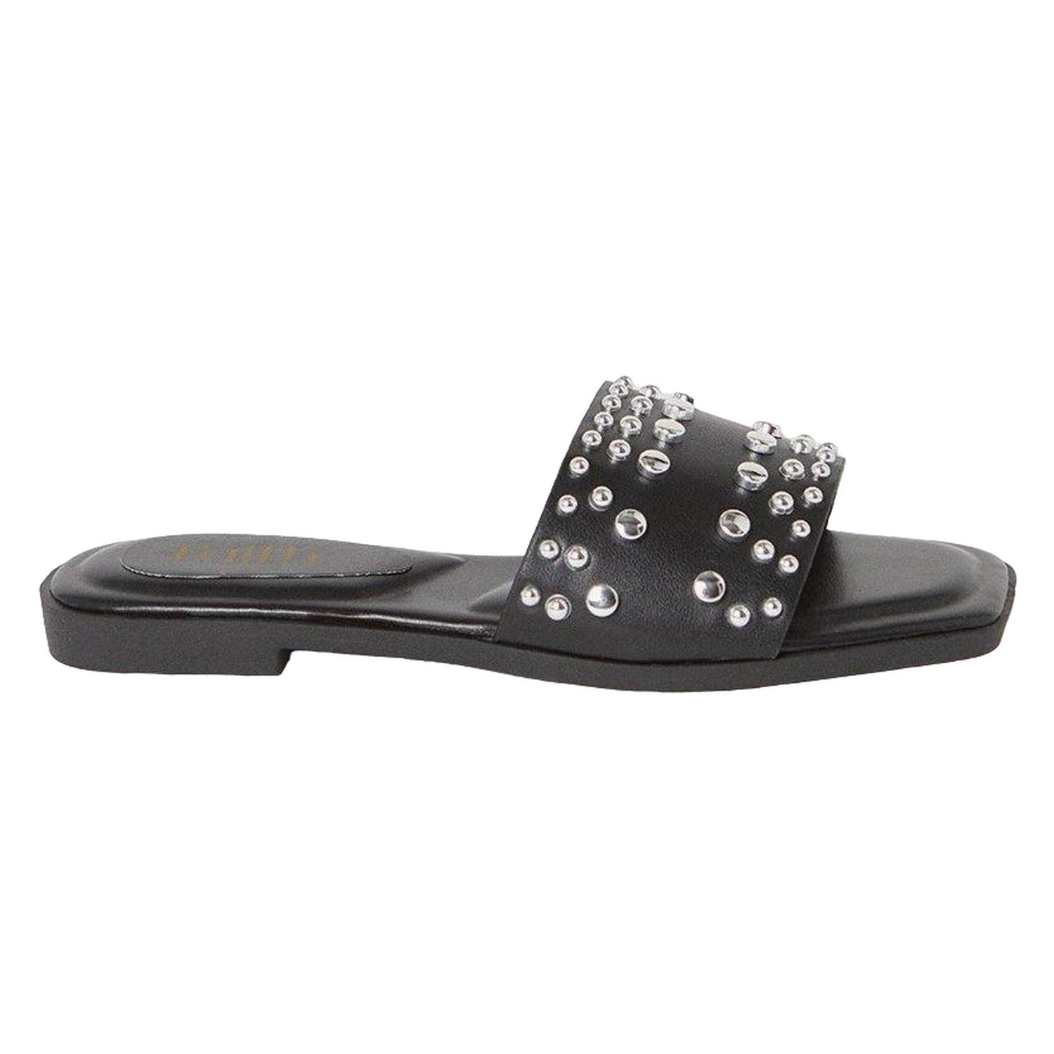 Black - Back - Faith Womens-Ladies Madden Studded Sandals