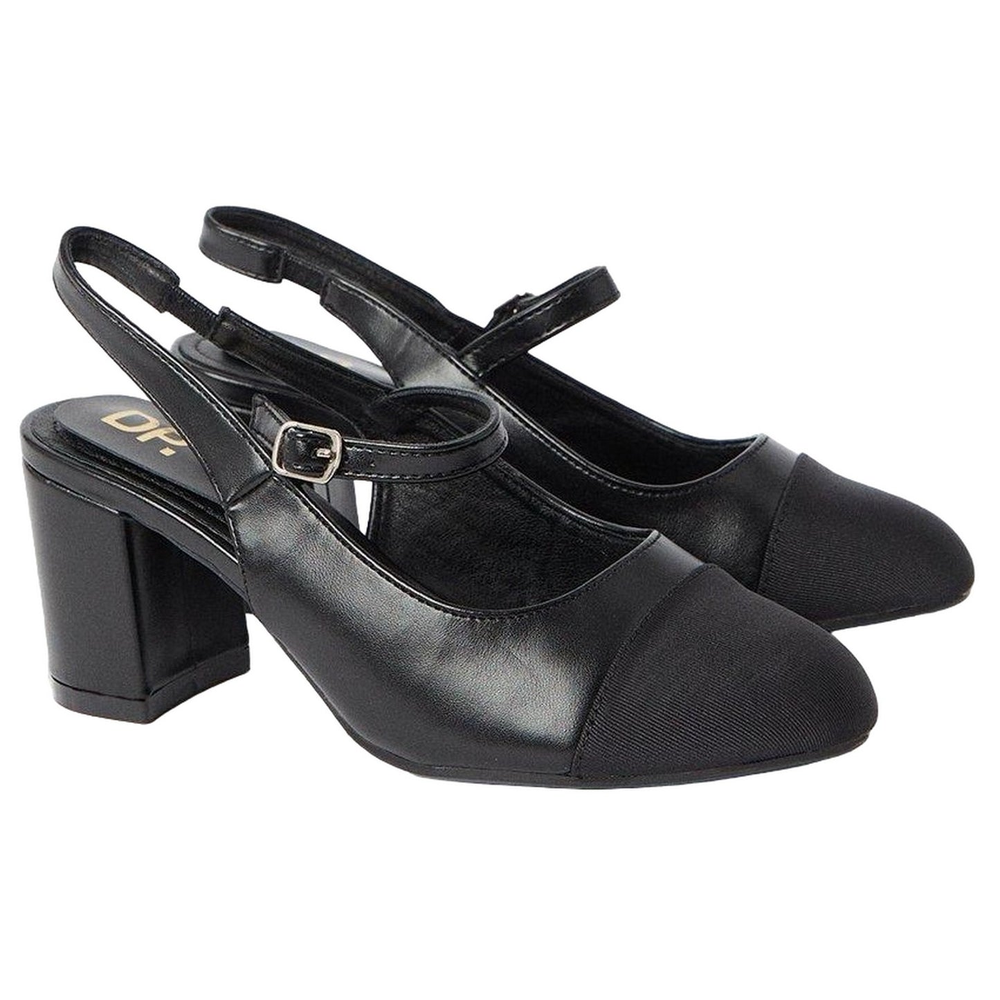 Black - Front - Dorothy Perkins Womens-Ladies High Block Heel Court Shoes