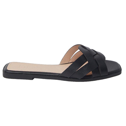 Black - Back - Dorothy Perkins Womens-Ladies Fiji Lattice Flat Flip Flops