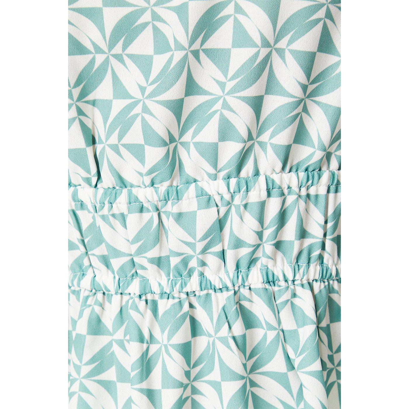 Green-White - Side - Dorothy Perkins Womens-Ladies Tie Cuff Puff Sleeve Blouse