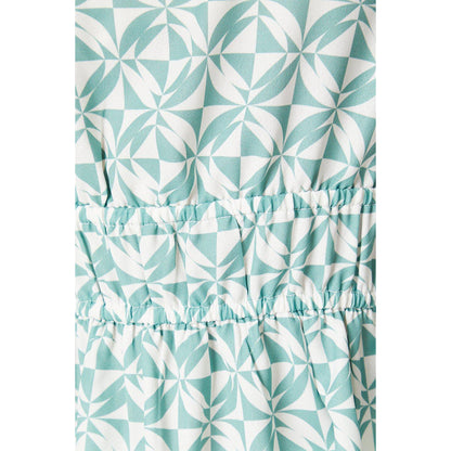 Green-White - Side - Dorothy Perkins Womens-Ladies Tie Cuff Puff Sleeve Blouse