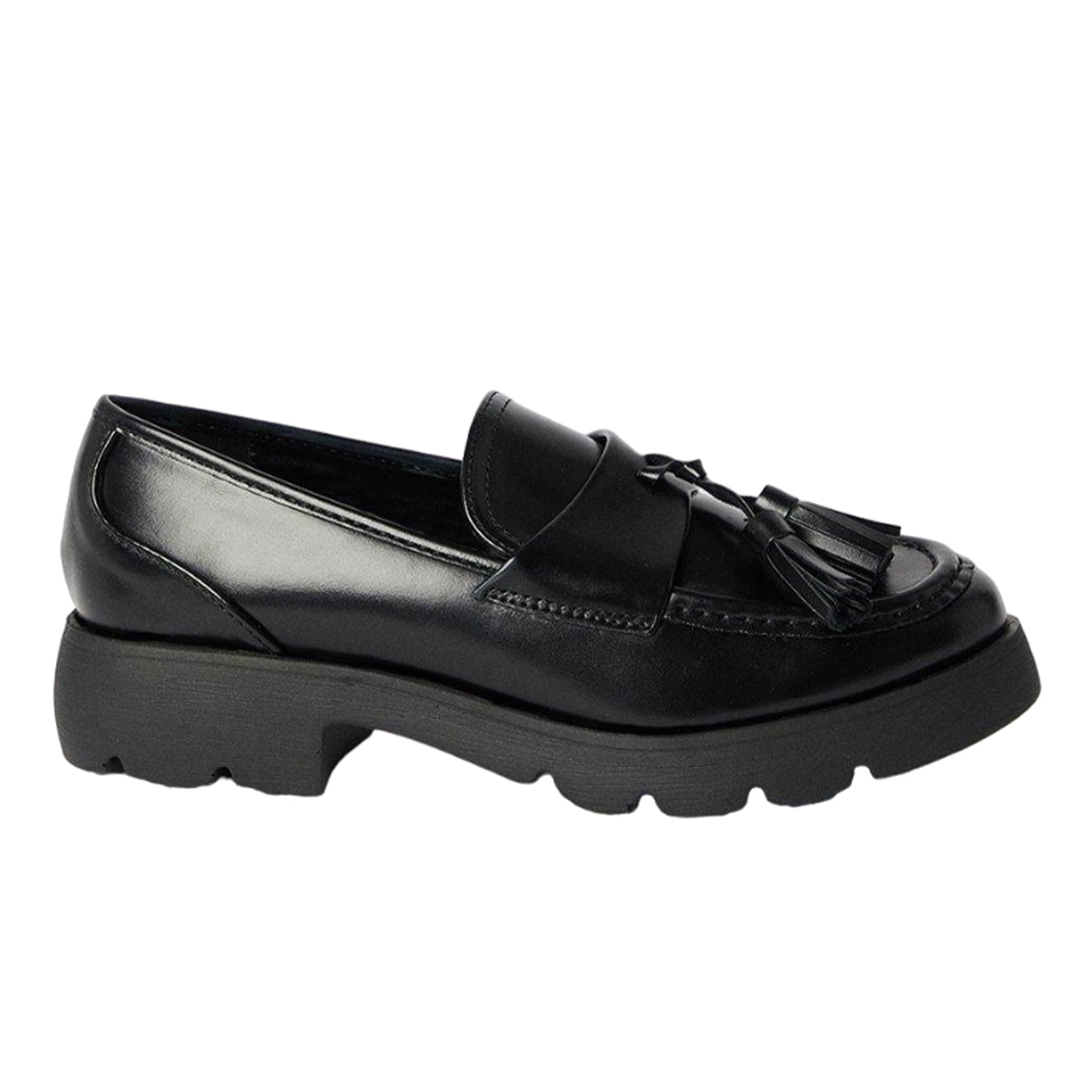 Black - Back - Faith Womens-Ladies Nala Tassel Loafers