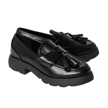 Black - Front - Faith Womens-Ladies Nala Tassel Loafers