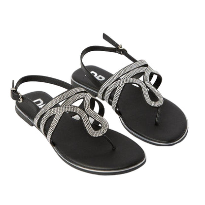 Black - Front - Dorothy Perkins Womens-Ladies Frida Embellished Wide Sandals