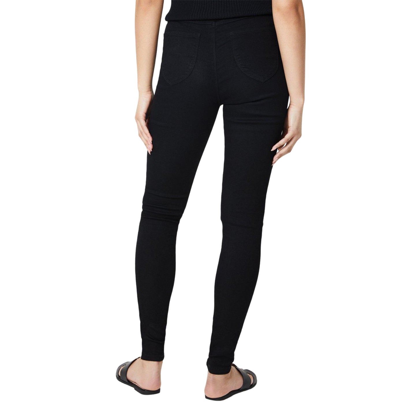 Black - Back - Dorothy Perkins Womens-Ladies Tall Skinny Ankle Grazer Jegging