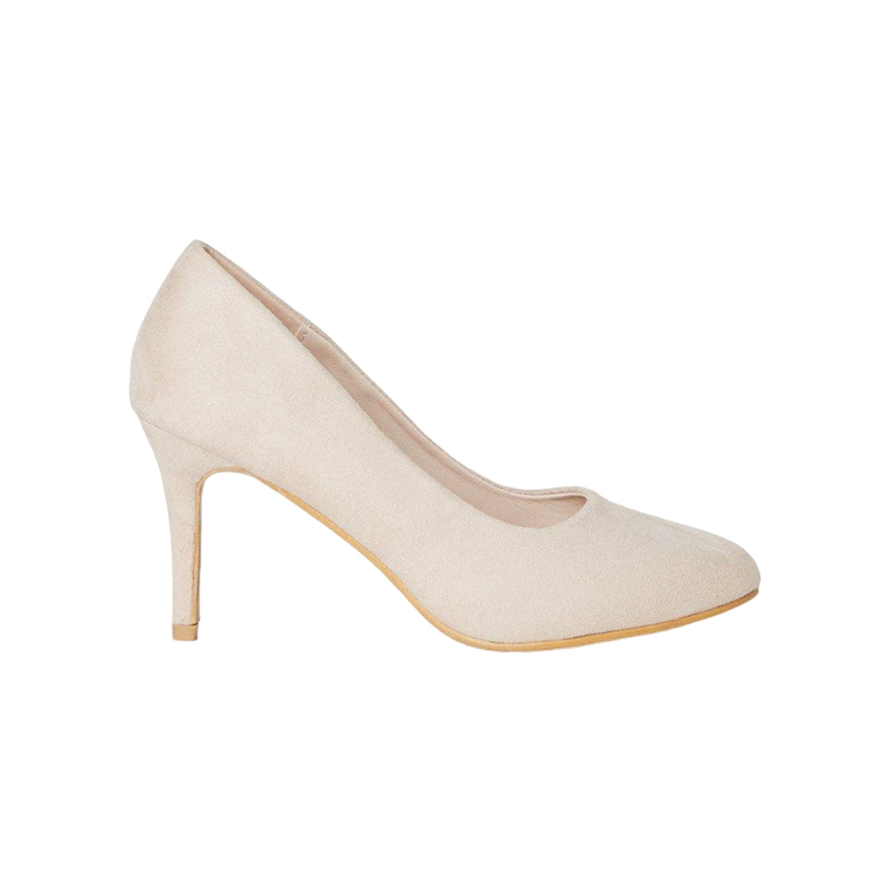 Blush - Back - Good For The Sole Womens-Ladies Elsa Almond Toe Wide Court Shoes