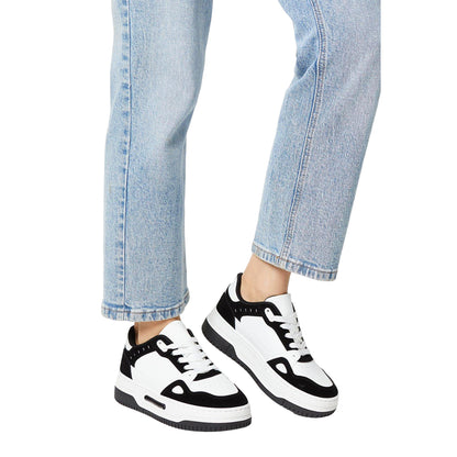 Black - Side - Faith Womens-Ladies Harlem Two Tone Trainers