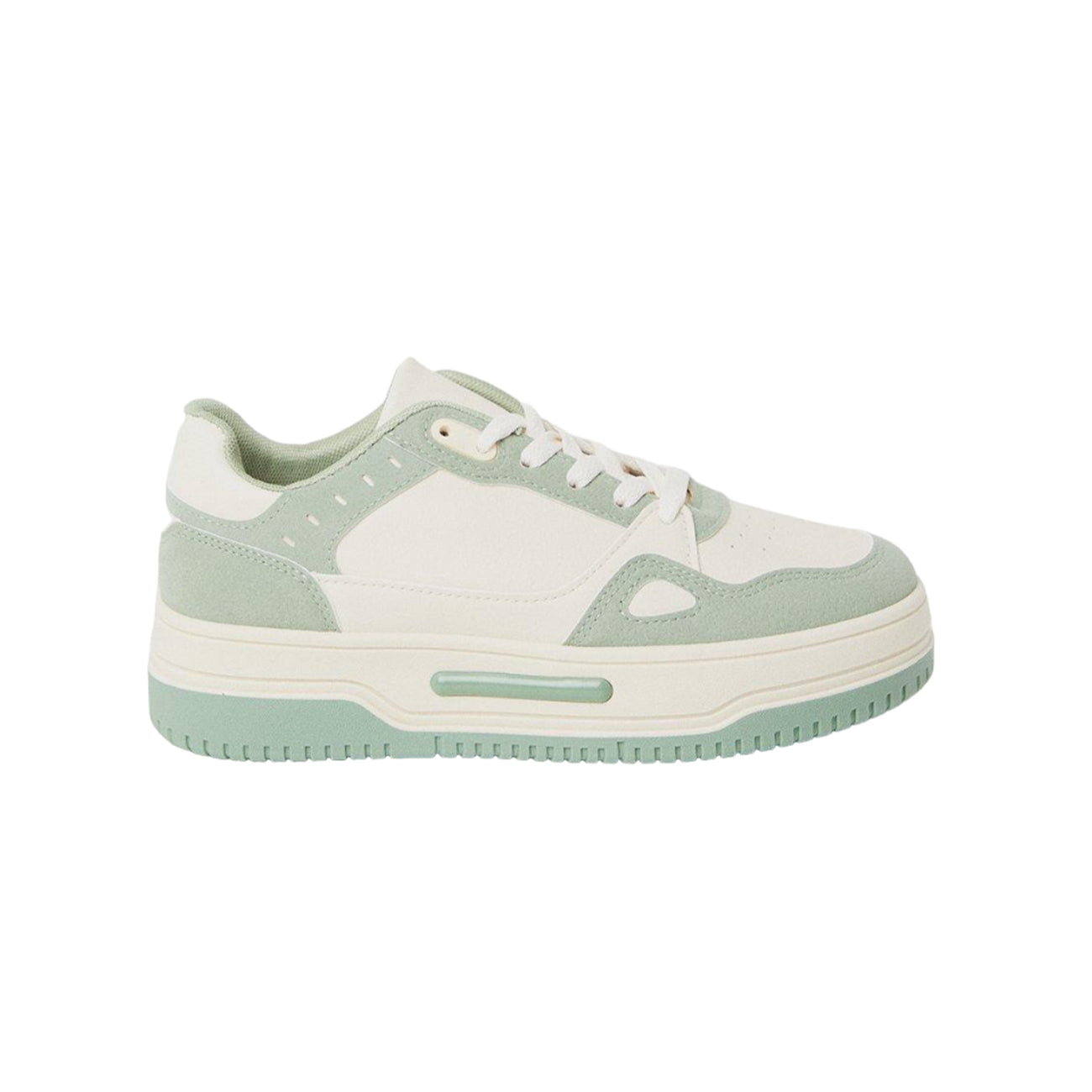 Green - Back - Faith Womens-Ladies Harlem Two Tone Trainers