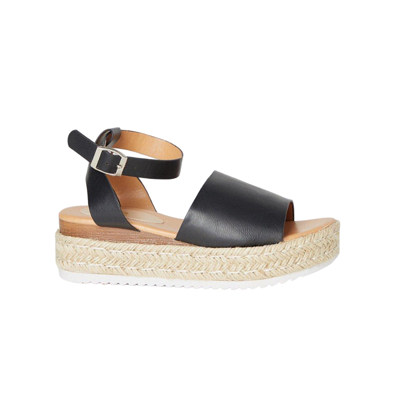 Black - Back - Dorothy Perkins Womens-Ladies Rubi Ankle Strap Wedge Sandals