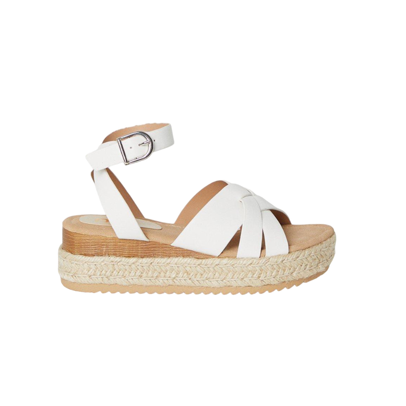 White - Back - Dorothy Perkins Womens-Ladies Rudi Interwoven Wedge Sandals