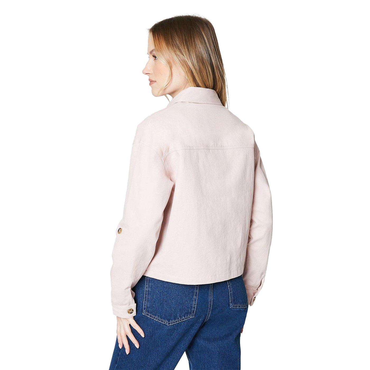 Blush - Back - Dorothy Perkins Womens-Ladies Utility Coat