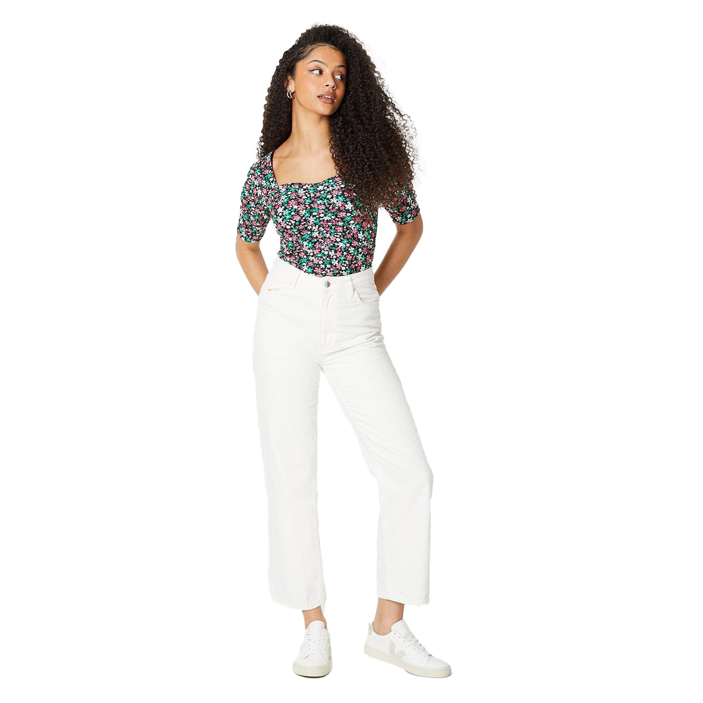 Multicoloured - Lifestyle - Dorothy Perkins Womens-Ladies Ruched Sweetheart Tall Top
