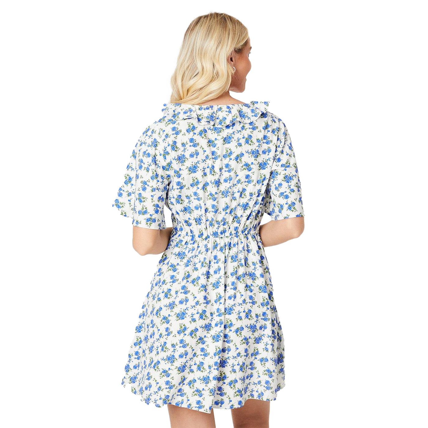 Ivory - Back - Dorothy Perkins Womens-Ladies Ditsy Floral Flutter Mini Dress