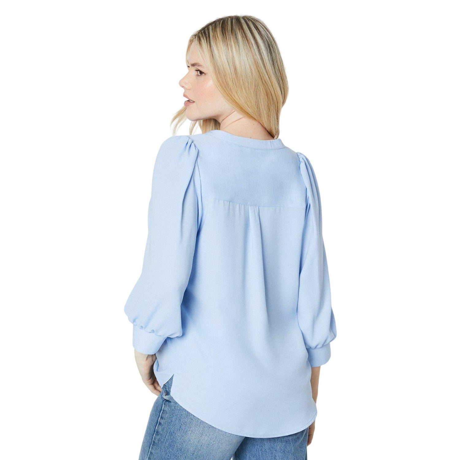 Light Blue - Back - Dorothy Perkins Womens-Ladies Overhead Shirt