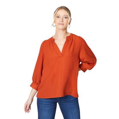 Rust - Front - Dorothy Perkins Womens-Ladies Overhead Shirt