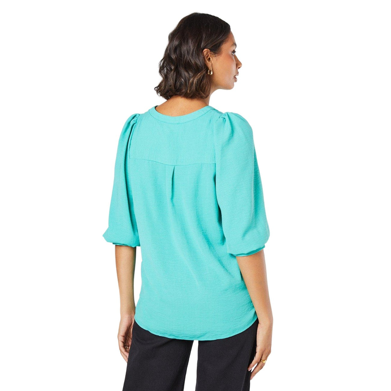 Green - Back - Dorothy Perkins Womens-Ladies Overhead Shirt