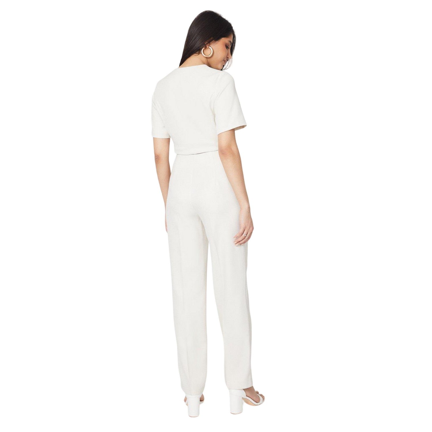 Ivory - Back - Dorothy Perkins Womens-Ladies Bouclé Trousers