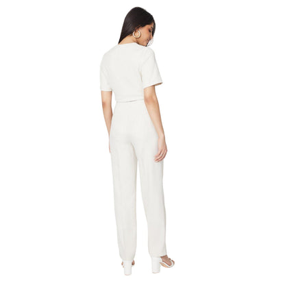 Ivory - Back - Dorothy Perkins Womens-Ladies Bouclé Trousers