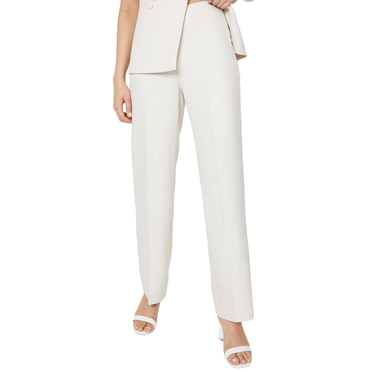 Ivory - Front - Dorothy Perkins Womens-Ladies Bouclé Trousers