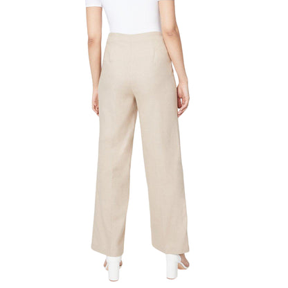 Neutral - Back - Dorothy Perkins Womens-Ladies Linen Tailored Trousers
