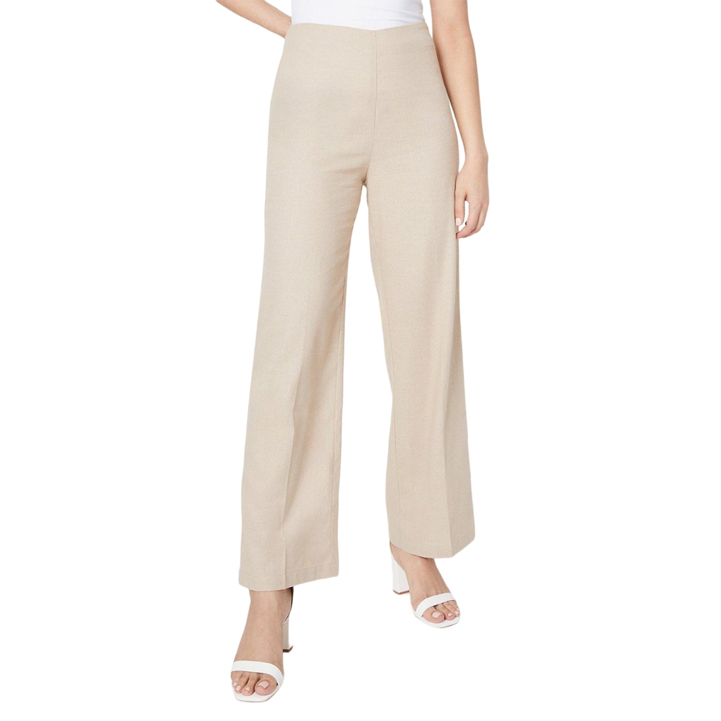 Neutral - Front - Dorothy Perkins Womens-Ladies Linen Tailored Trousers