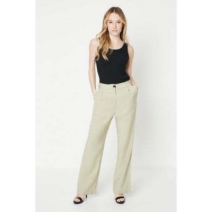 Sage - Front - Dorothy Perkins Womens-Ladies Straight Leg Trousers