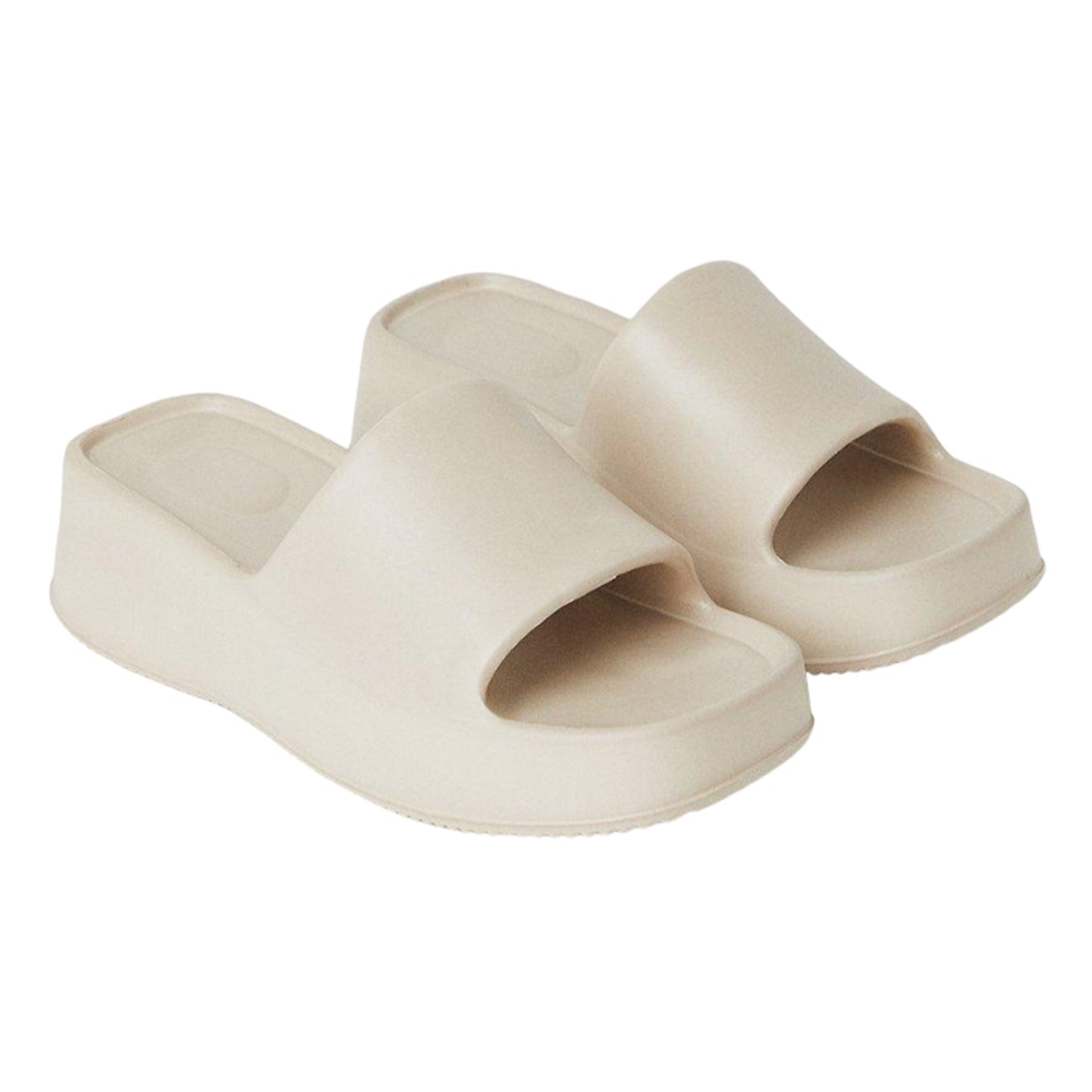 Taupe - Front - Faith Womens-Ladies Hunter Lightweight Wedge Sliders