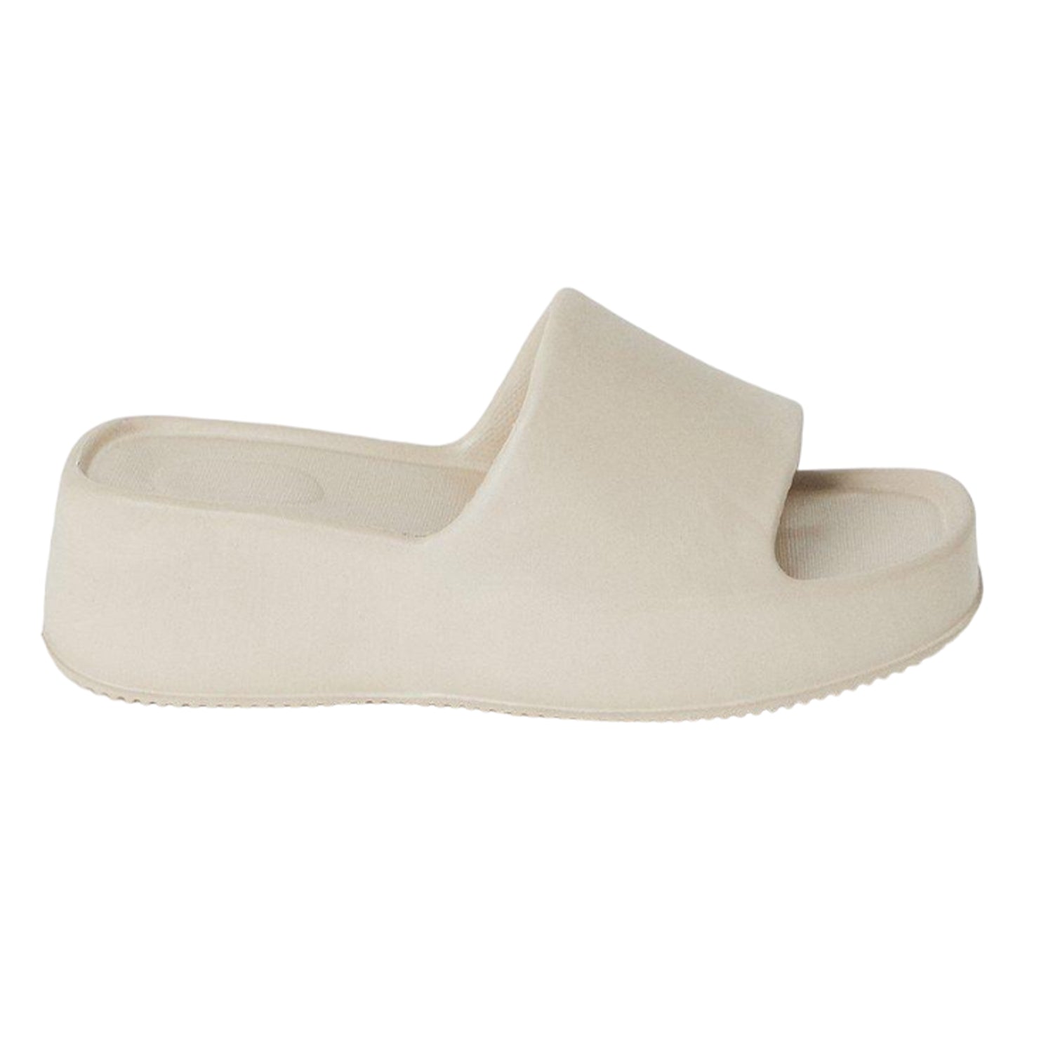 Taupe - Back - Faith Womens-Ladies Hunter Lightweight Wedge Sliders