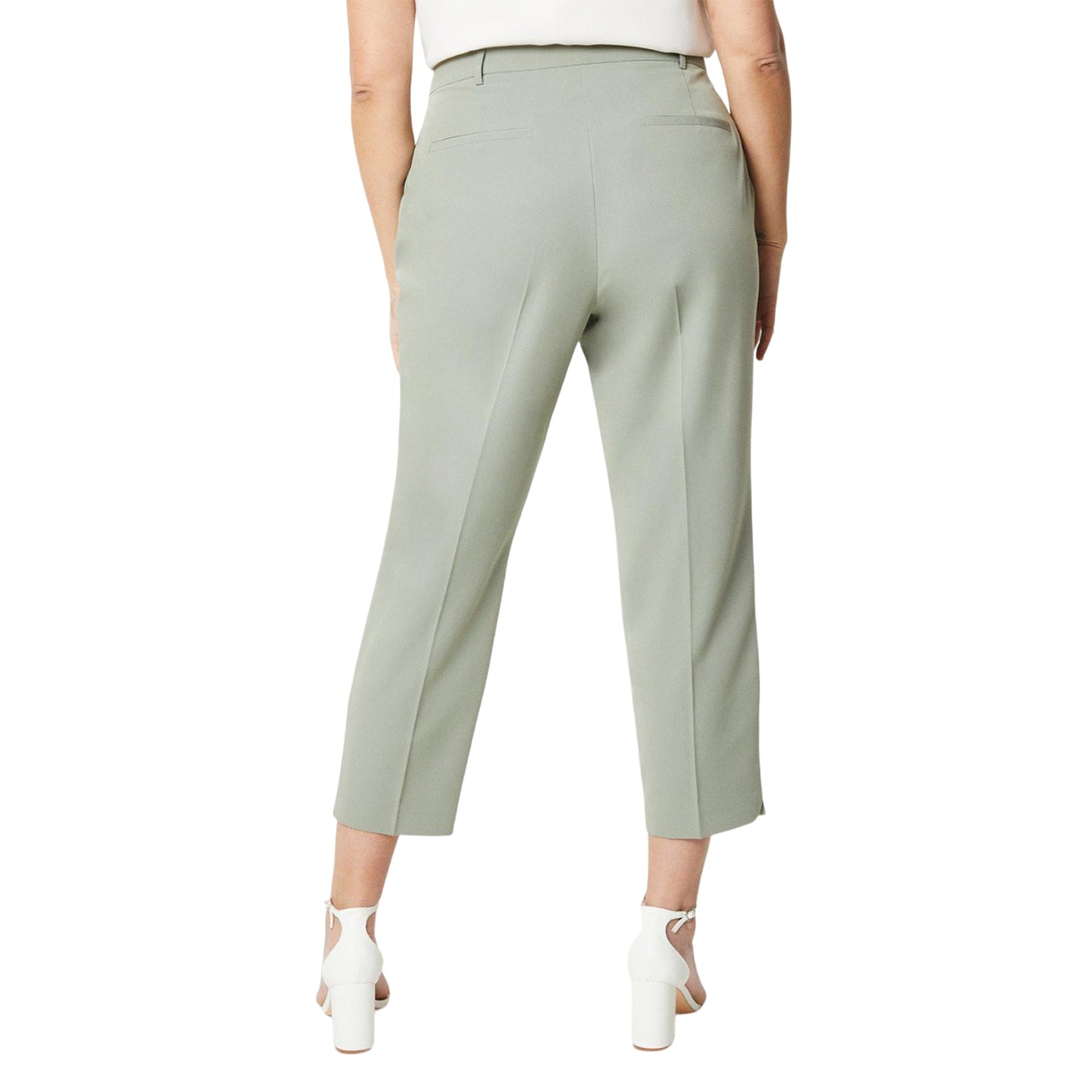 Sage - Back - Dorothy Perkins Womens-Ladies Plus Ankle Grazer Trousers