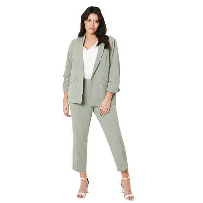 Sage - Side - Dorothy Perkins Womens-Ladies Plus Ankle Grazer Trousers