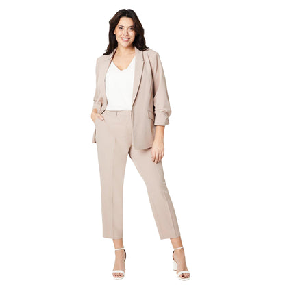 Stone - Side - Dorothy Perkins Womens-Ladies Plus Ankle Grazer Trousers